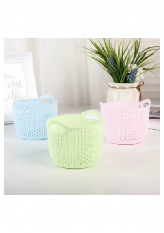 Корзинка пластиковая для хранения 11,5х10,5х9см, цвет микс, "Вязание"