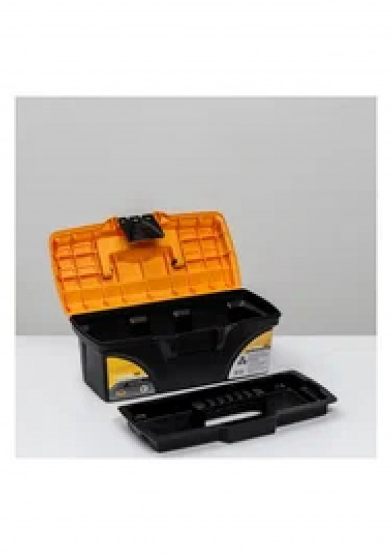 Ящик для инструментов 13" черный с желтым ТИТАН