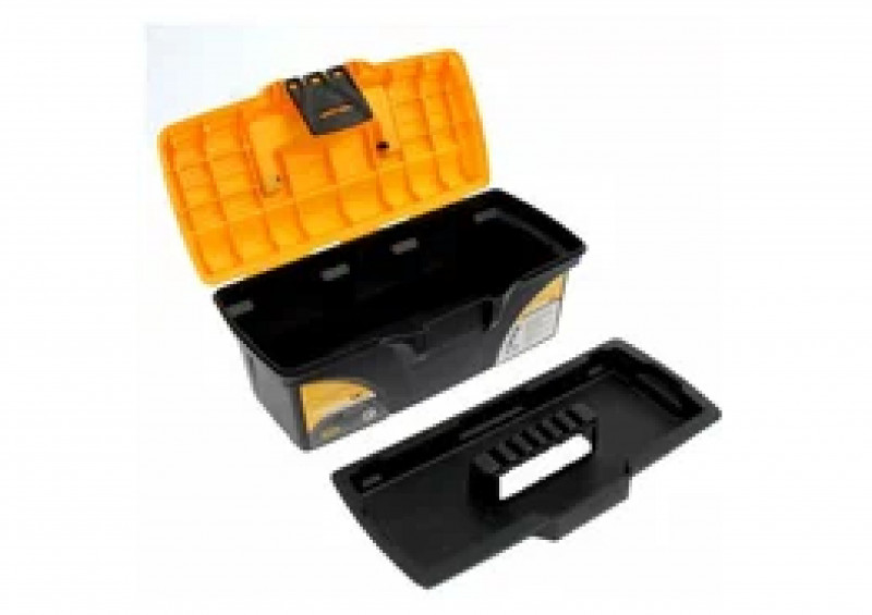 Ящик для инструментов 13" черный с желтым ТИТАН