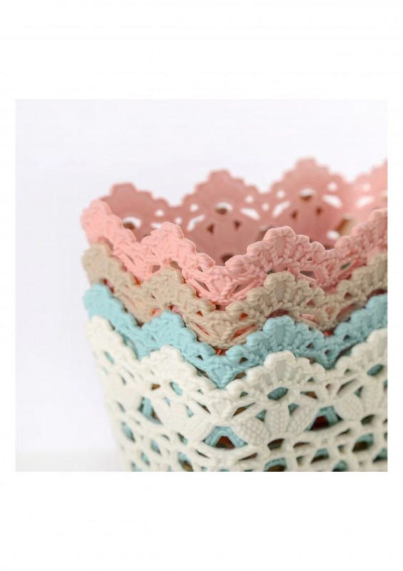 Корзинка пластиковая для хранения 15х10х8,5см, цвет микс "Меланж"