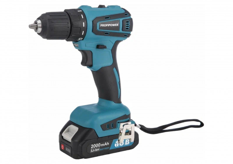 Дрель акк. 18В MKBL-18B Бесщеточный (45Нм/2,0Ач/2акк./Li-ion/кейс) PROFIPOWER
