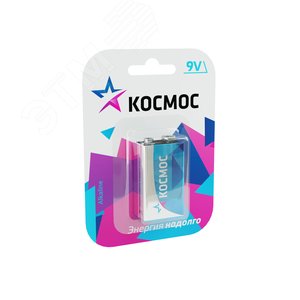 Батарейка 6LR61 (крона) 9V Alkaline 1BL Космос