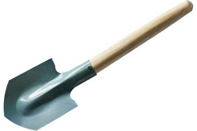 Лопатка автомобильная (туристическая) нерж. с черенком Хозлидер