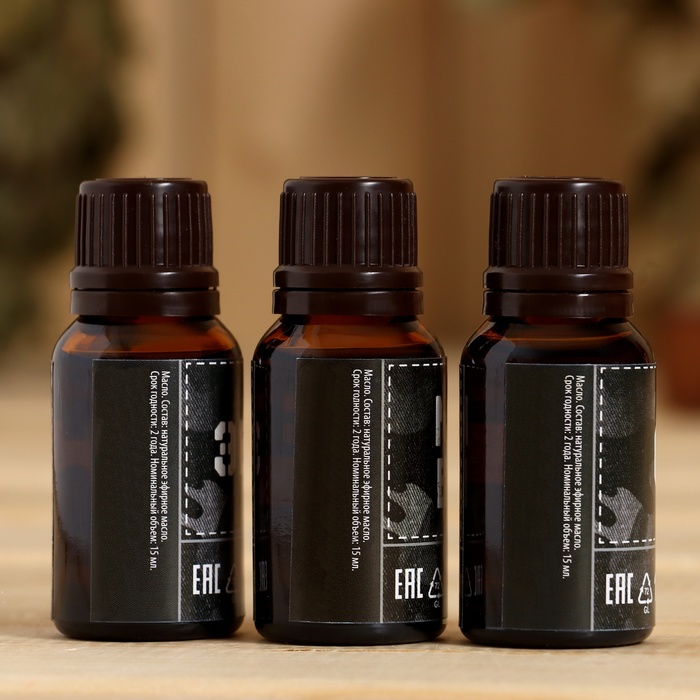 Набор масел в треугольной коробке Крутому мужику 3шт