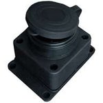 Колодка 1-гнездо IP44 16А 250В с заглушками каучук UNIVersal