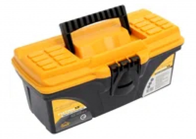 Ящик для инструментов 13" черный с желтым ( с секциями) ТИТАН