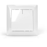 Выключатель 1кл СП AVA 10A IP20 в сборе белый TOKOV LIGHT