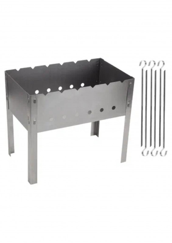 Мангал разборный 400х240х350мм 0,50мм с 6 шампурами ECOS