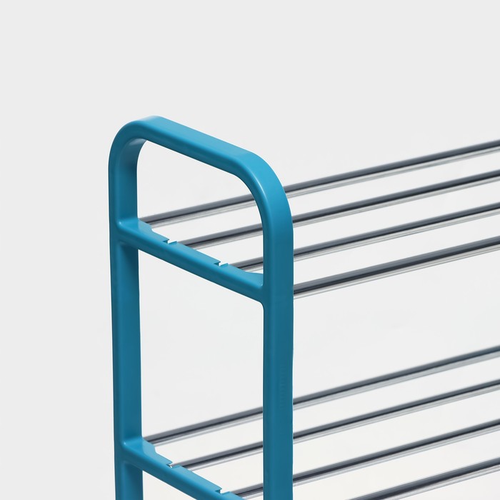 Обувница, 4 яруса,50х19х59 см, цвет синий